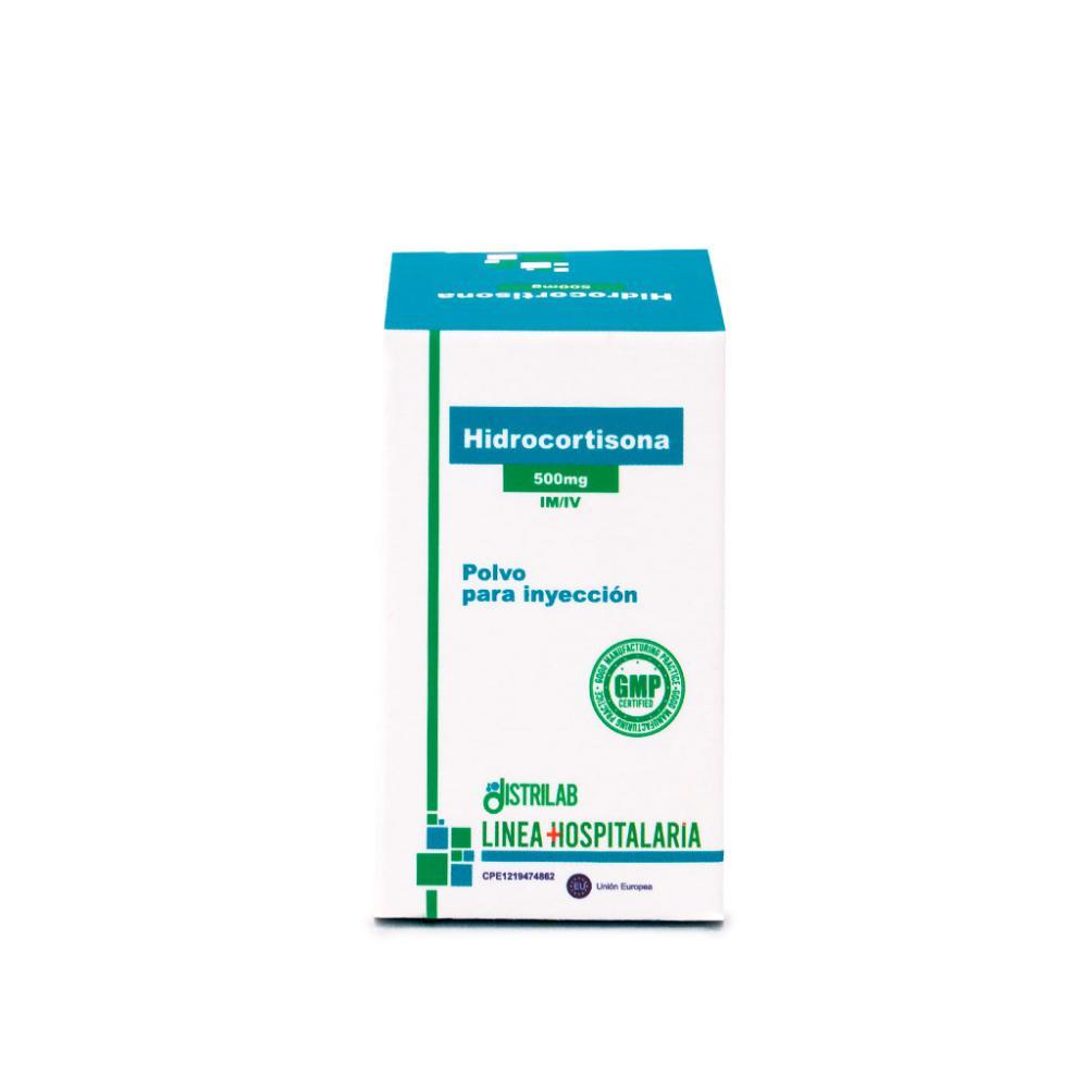 HIDROCORTISONA 500 MG POLVO P/SOL INY I.V/I.M 1 VIAL AMP DISTRILAB