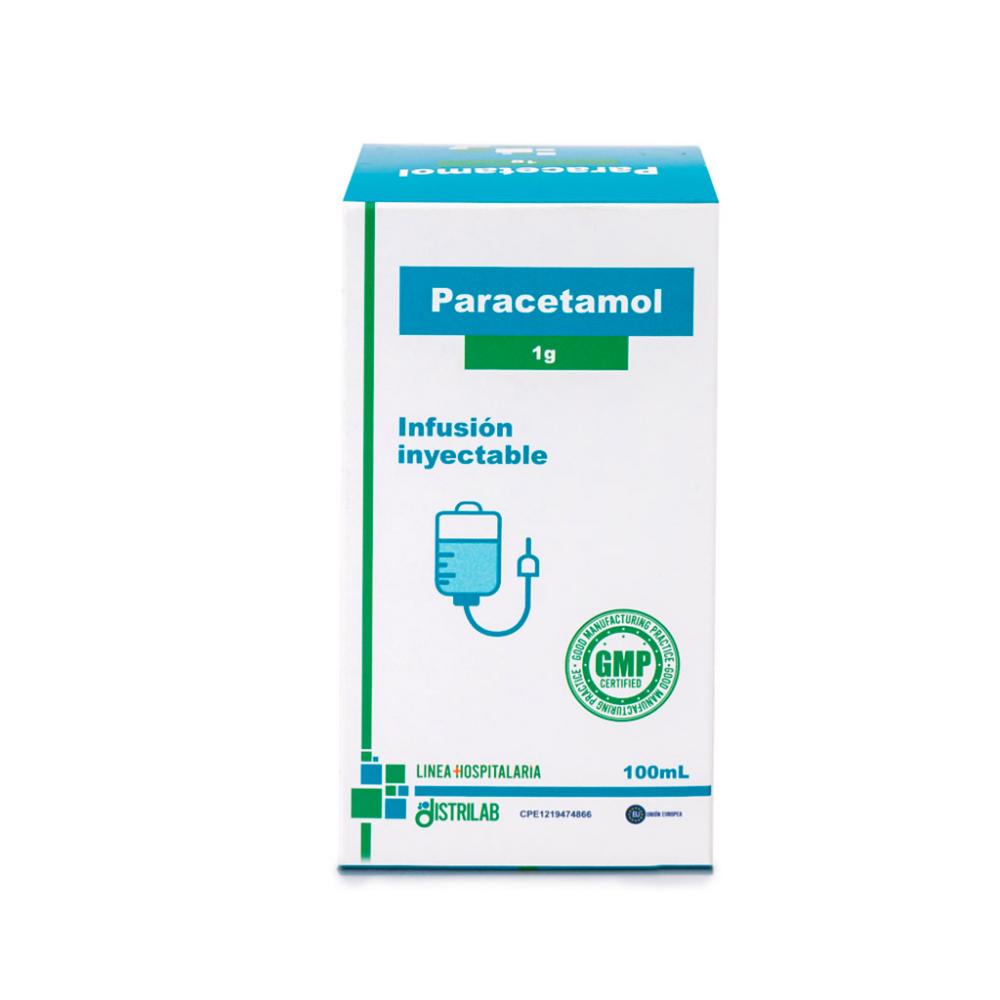 PARACETAMOL 1G INFUSION INYECTABLE 100 ML 