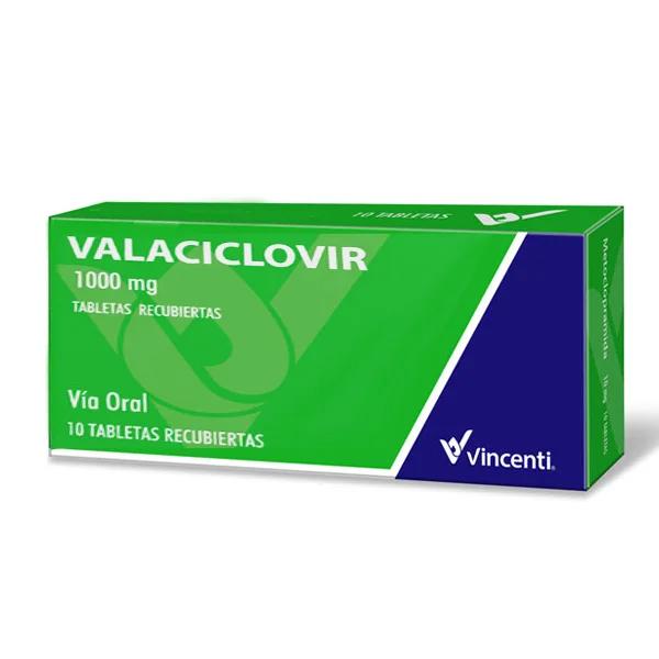 VALACICLOVIR 1000MG X 10 TAB (POVIRAL ACICLOR/ACICLOVIR/VACICLOVIR) VICENTI