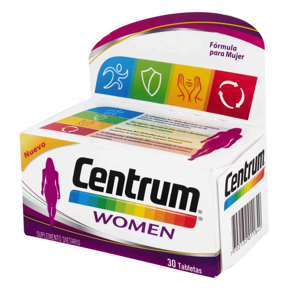 CENTRUM WOMEN MULTIVITAMINICO Y MINERALES X 30 TAB