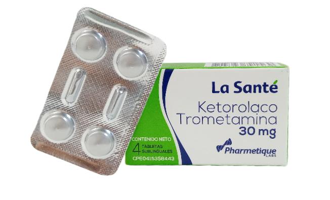KETOROLACO TROMETAMINA 30MG X 4 COMP SUBLINGUAL LA SANTE (DOLAK NOTOLAC)