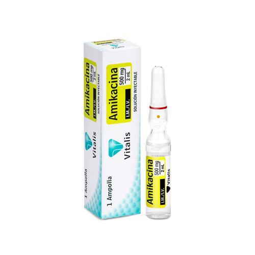 AMIKACINA 500MG/2ML SOL INY I.V/I.M 1 AMP VITALIS