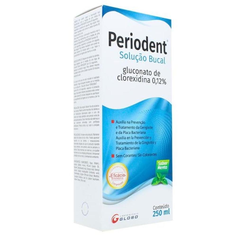 PERIODENT - GLUCONATO CLOREXIDINA 0.12 % S/ALCOHOL SABOR A MENTA 250 ML