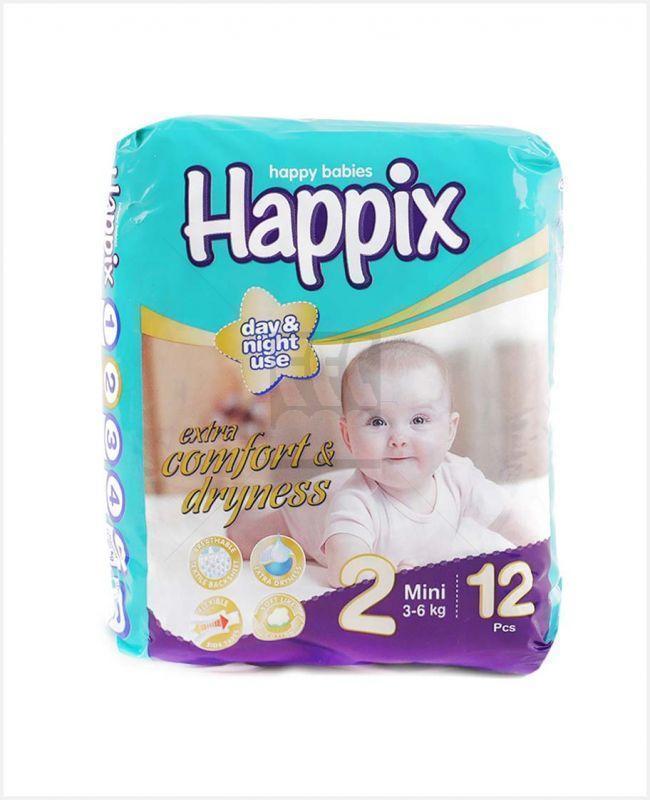 HAPPIX PAÑALES MINI S 3-6 KG X 12 PCS