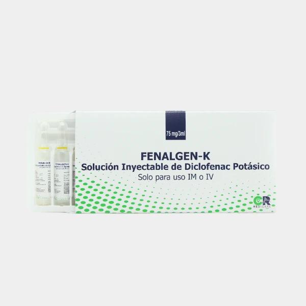 FENALGEN-K DICLOFENAC POTASICO 25MG/3ML SOL INYEC I.M/I.V 