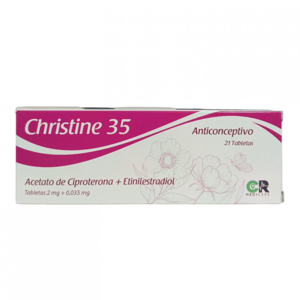 CHRISTINE 35 CIPROTERONA+ETINILESTRADIOL 2MG /0.035 MG X 21 COMP (DIANE/ GENODERM/DIXI)