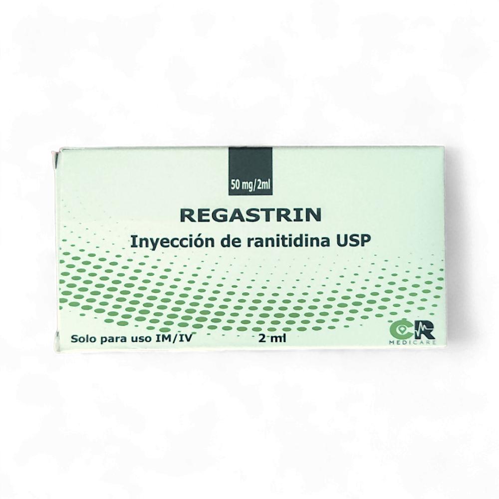 REGASTRIN RANITIDINA 50 MG/2 ML AMP SOL INYEC I.M/I.V