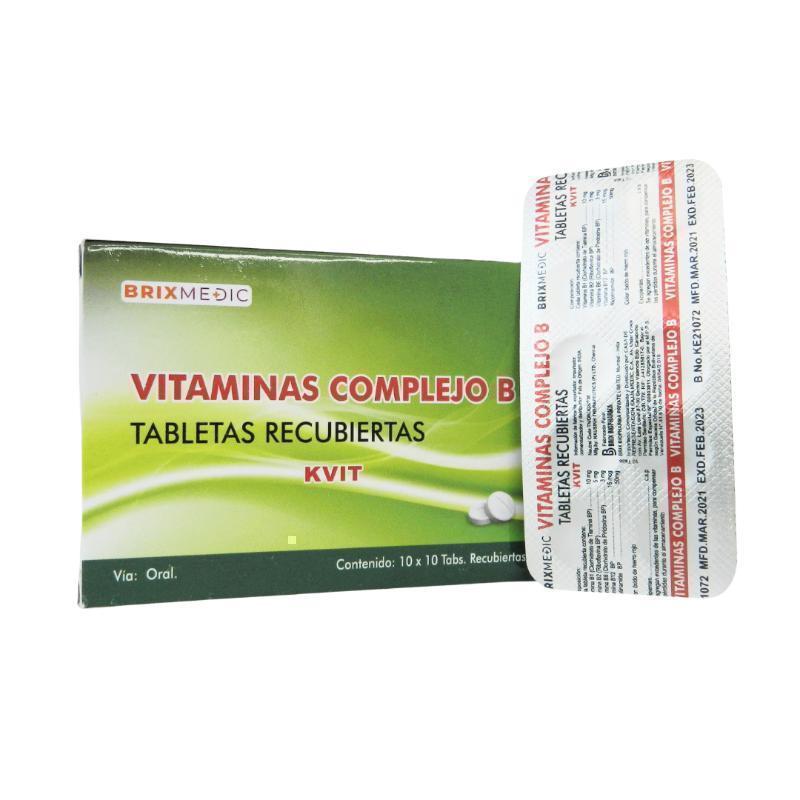 BLIST VITAMINA COMPLEJO B X 10 TAB BRIX MEDIC