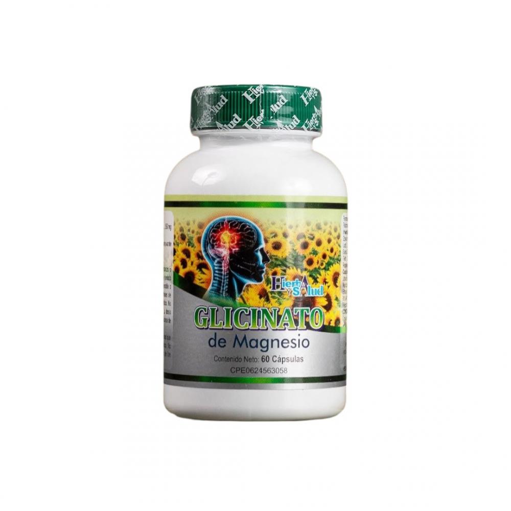 GLICINATO DE MAGNESIO 60 CAPS HIERBA Y SALUD